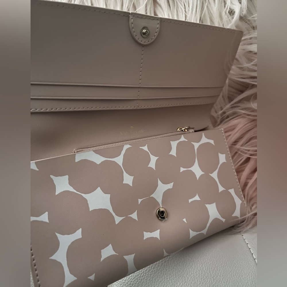 Kate Spade Putnam Drive Cyra Splodge Dot Pink Multi Large Flap Wallet - Picture 12 of 16